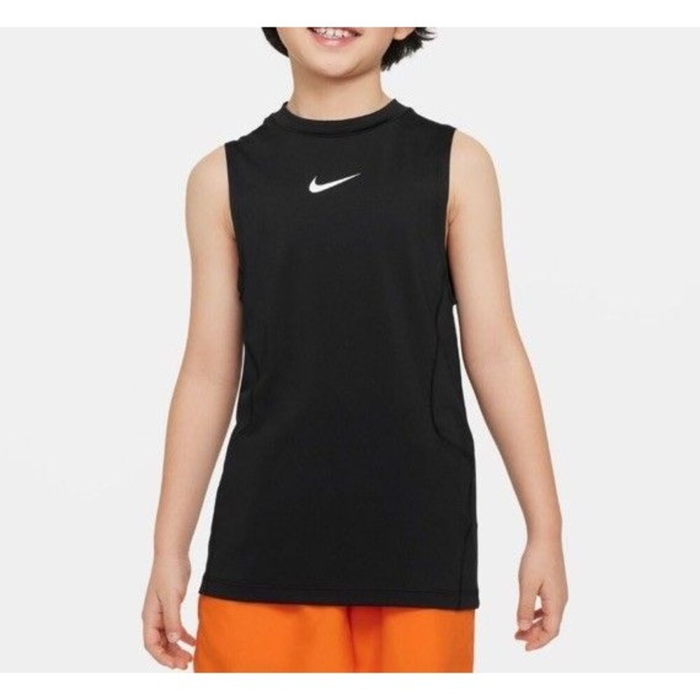Nike Boys Dri Fit Sleeveless Top Size XL Black Athletic Tank Moisture Wicking